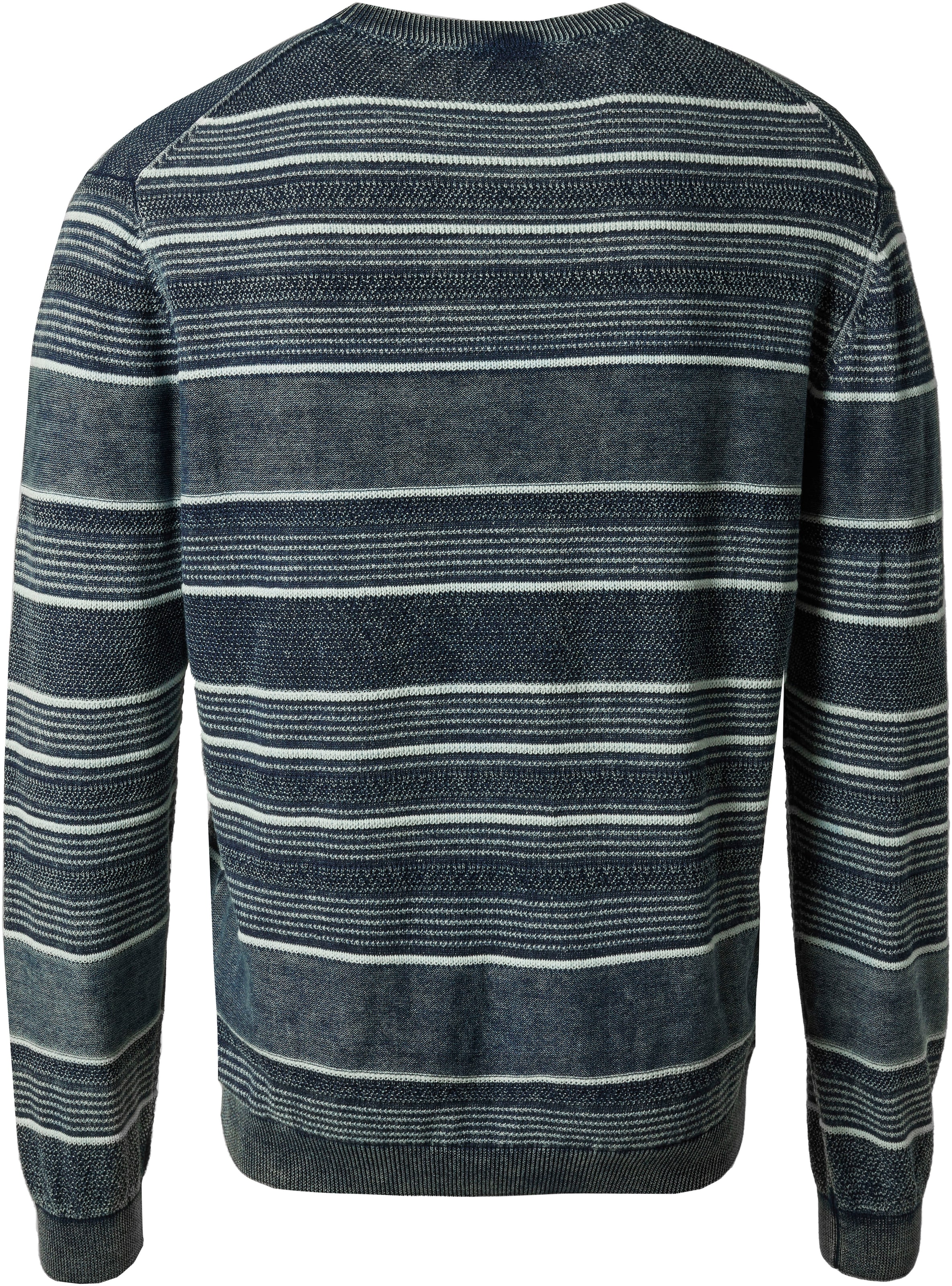 Pioneer Authentic Jeans Rundhalspullover , in melierter Ringeloptik