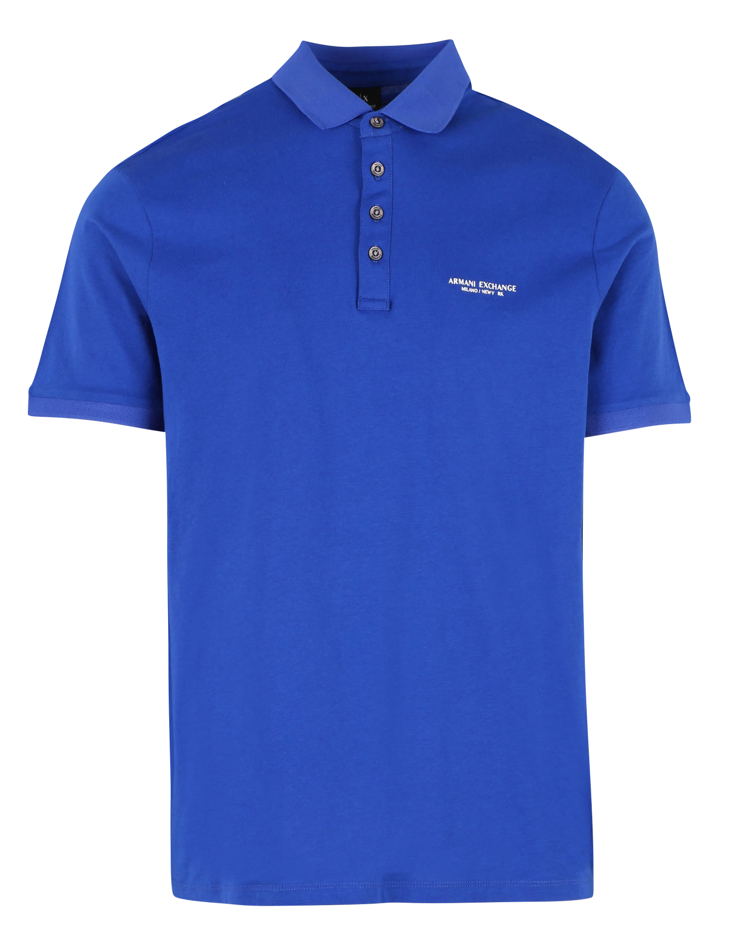 Polo regular-fit sérigraphié en coton | Bleu