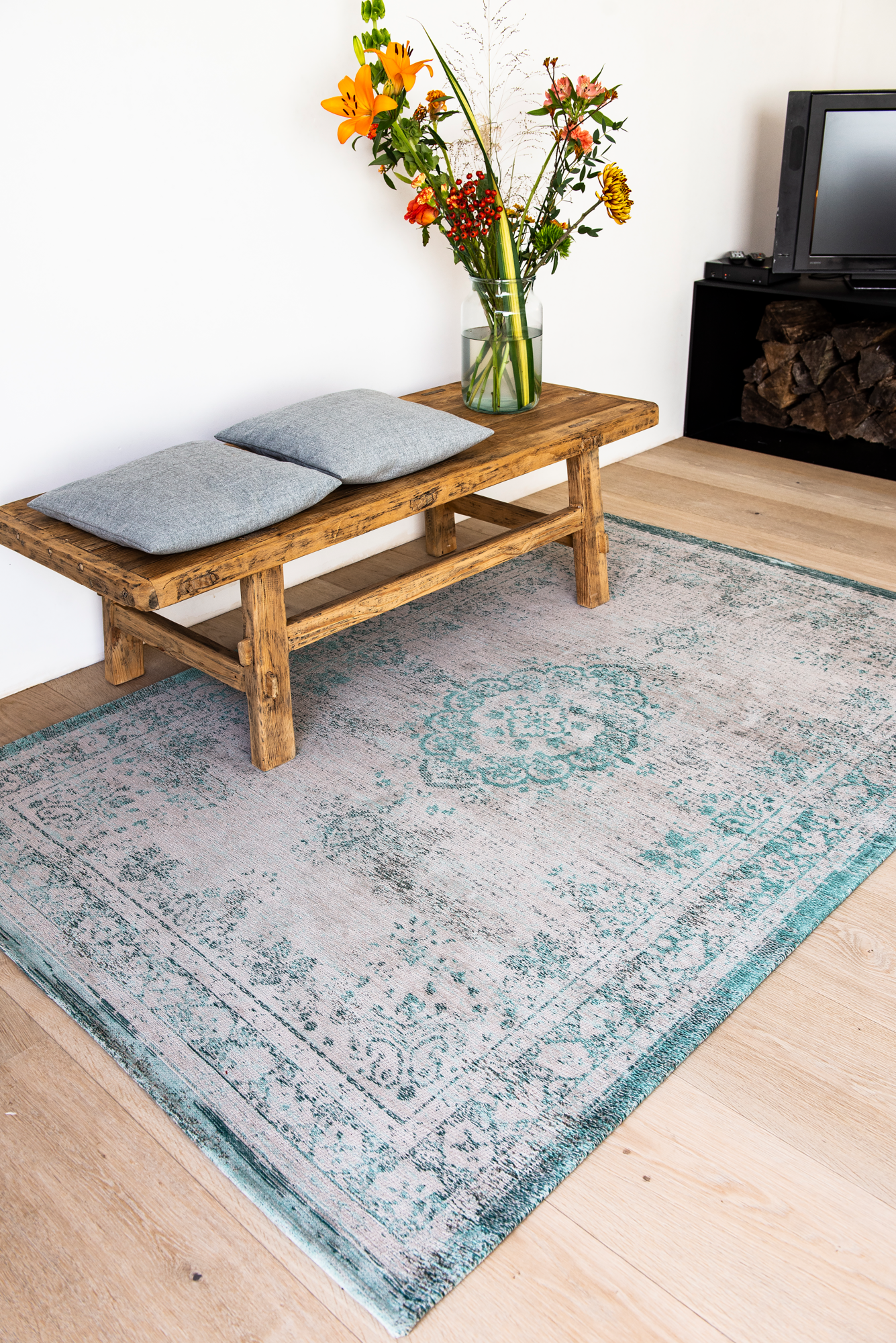 Ecorugs vloerkleed Medallion grijs 240x340 cm