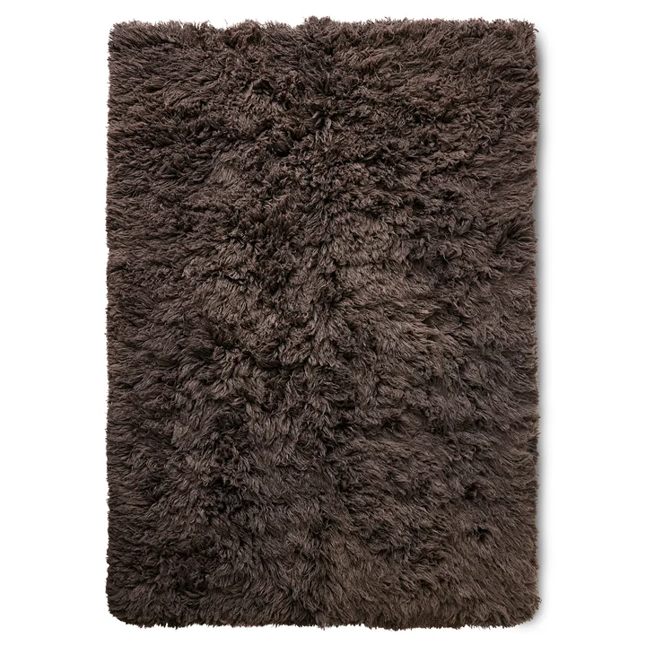 HKliving - Fluffy Teppich, 200 x 300 cm, espresso