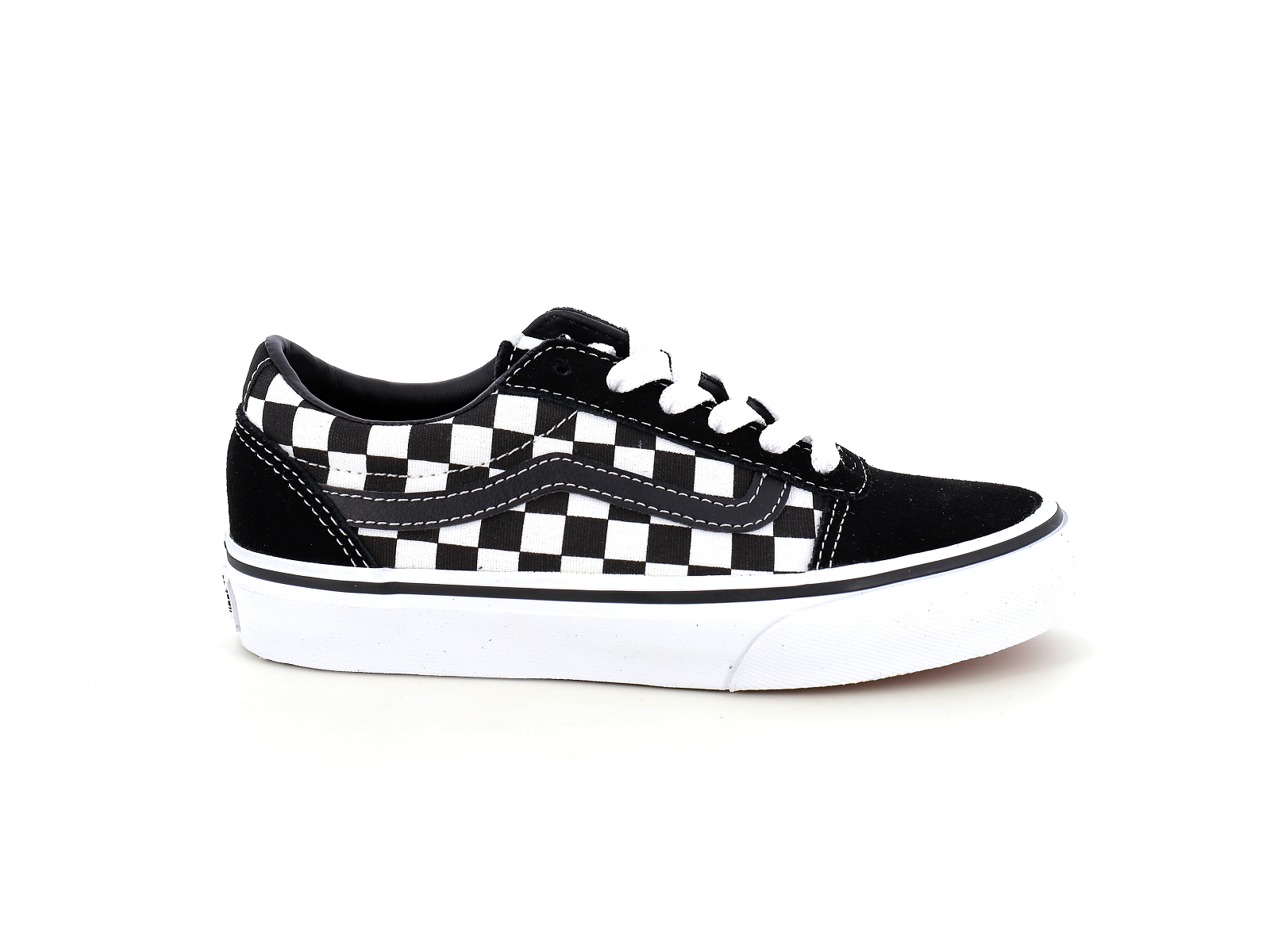 Vans-YT WARD CHECKERED Matières combinées Noir Blanc