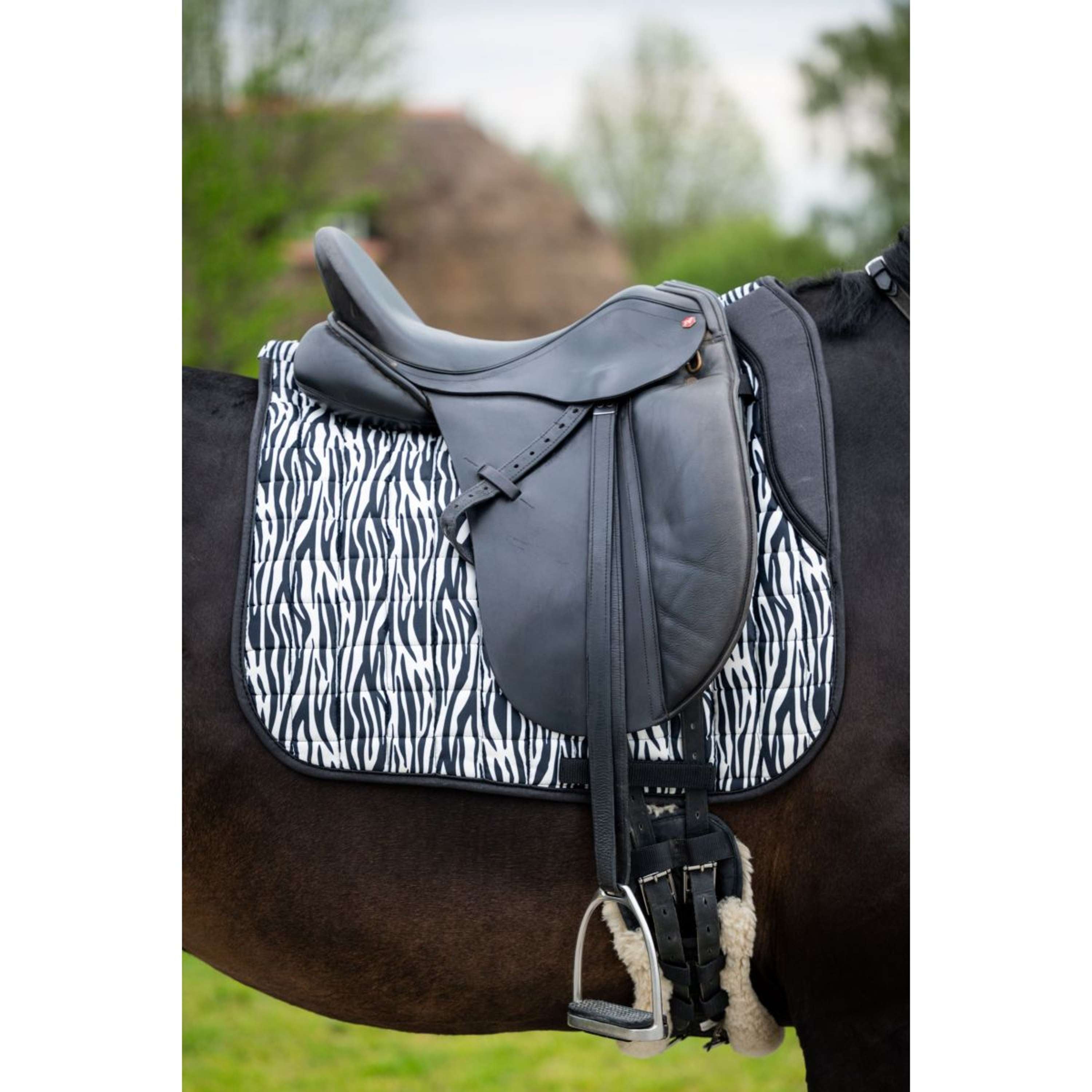 HB Zadeldekje Zebra Dressuur Zwart/Wit