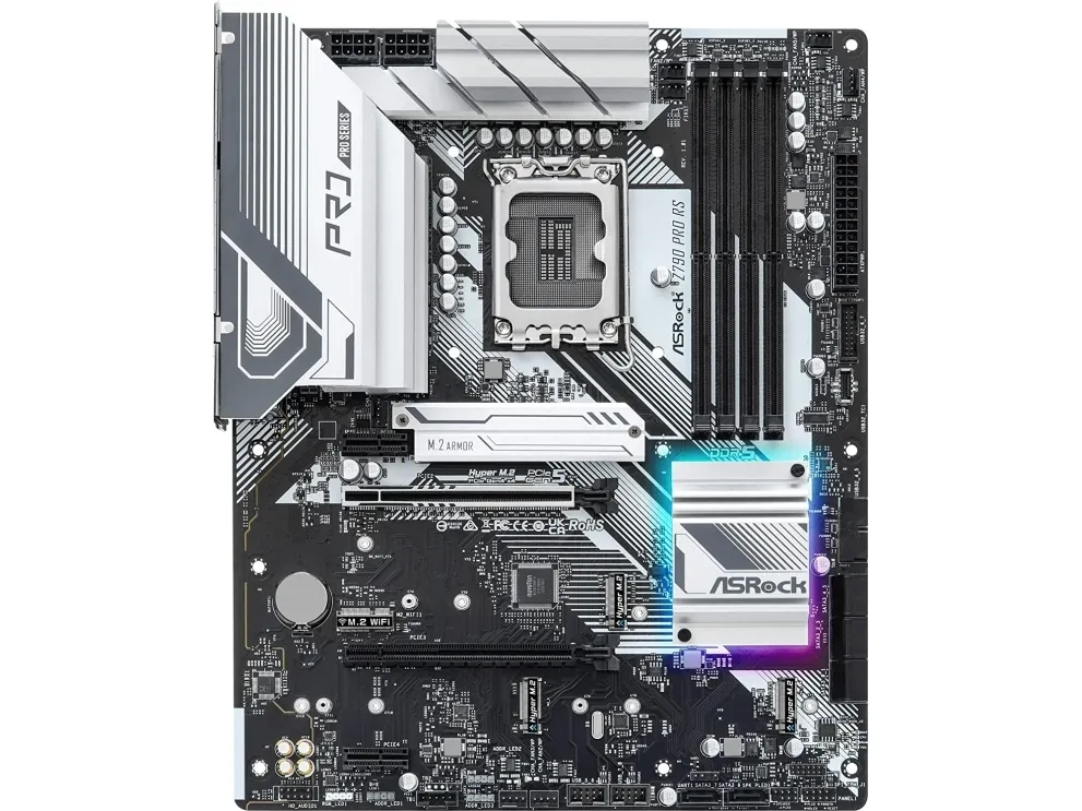 ASRock Z790 PRO RS - Bundkort - LGA1700 sokkel - Z790 chipset - onboard grafik (CPU påkrævet) - HD Audio (8-kanaler)