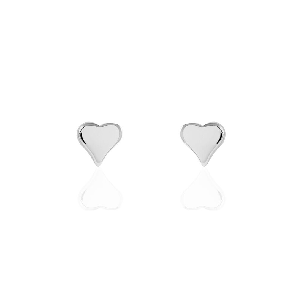 Boucles D'oreilles Puces Jeanne-françoise Argent Blanc