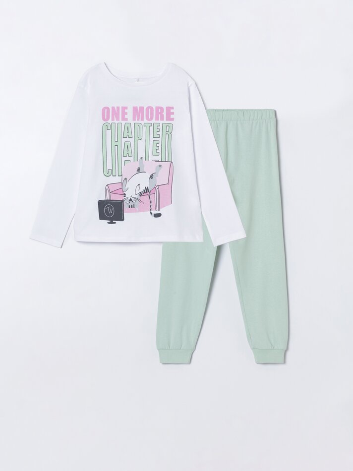 Pijama estampado - Verde Maçã