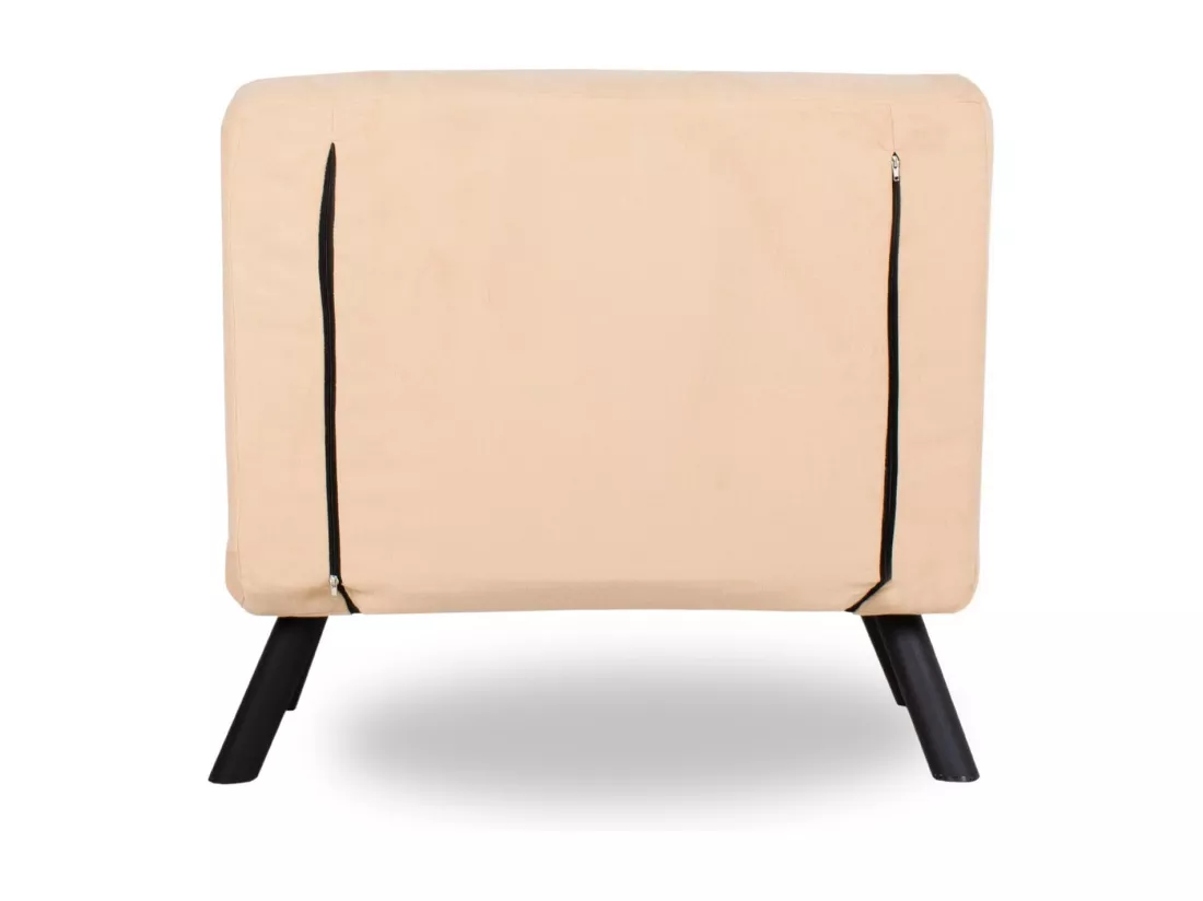 Fauteuil convertible tissu Sylvano-Couleur Beige clair-1 place fauteuil