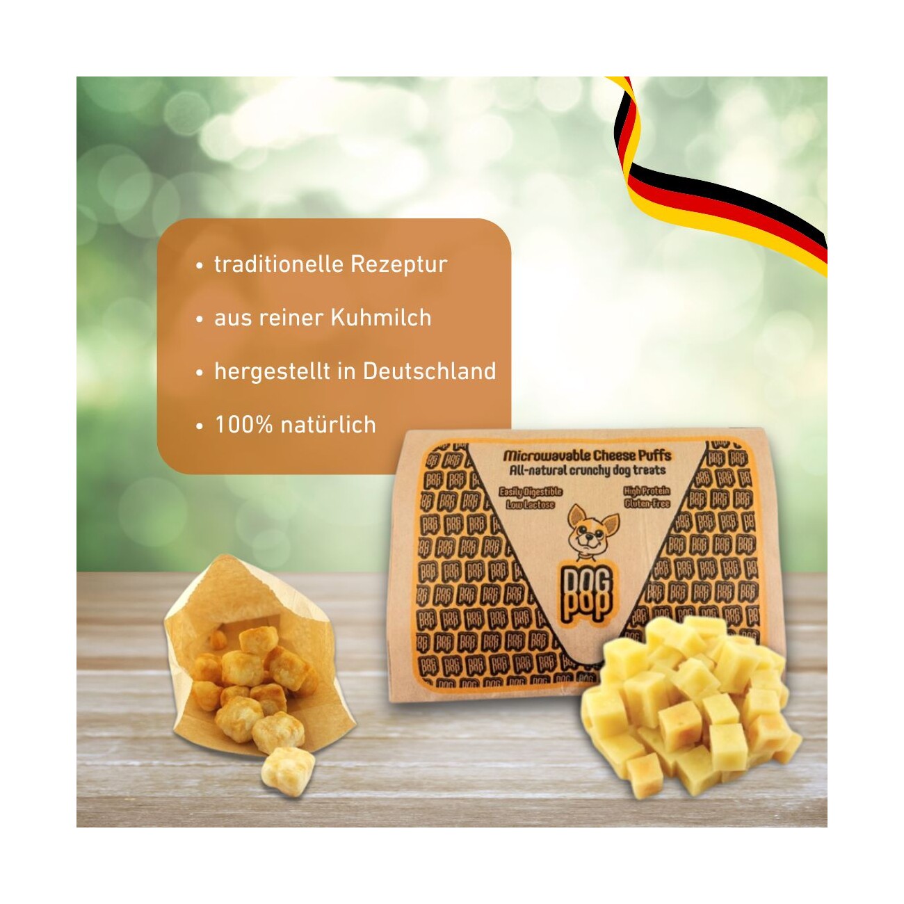 Wildfang Dog Pops - Käse-Popcorn für Hunde