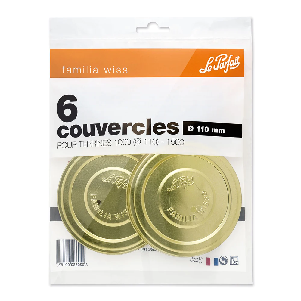 Sachet de 6 couvercles Familia Wiss 11 cm Le Parfait