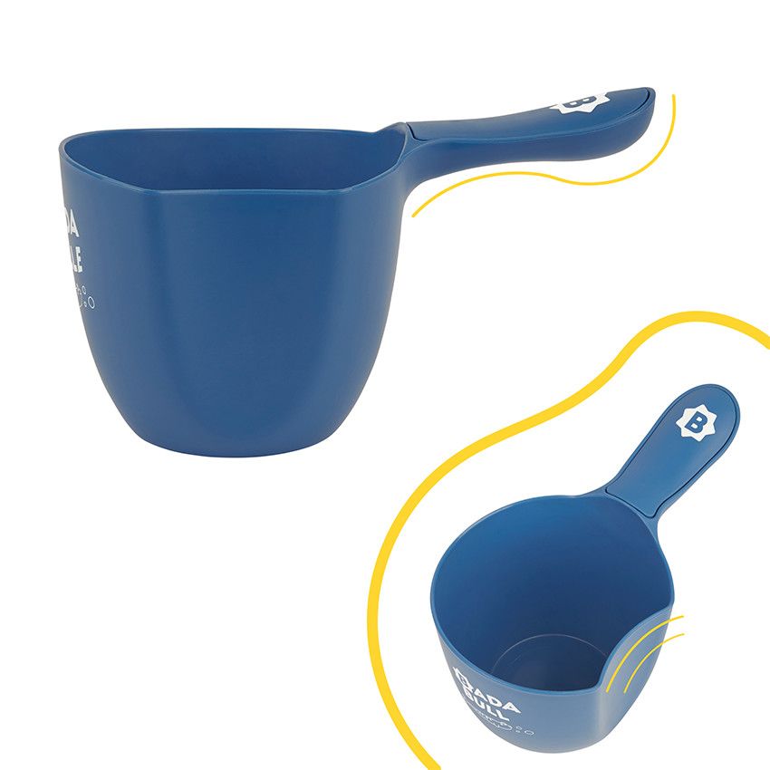 Rince tête pour bébé - Bleu - Ecru