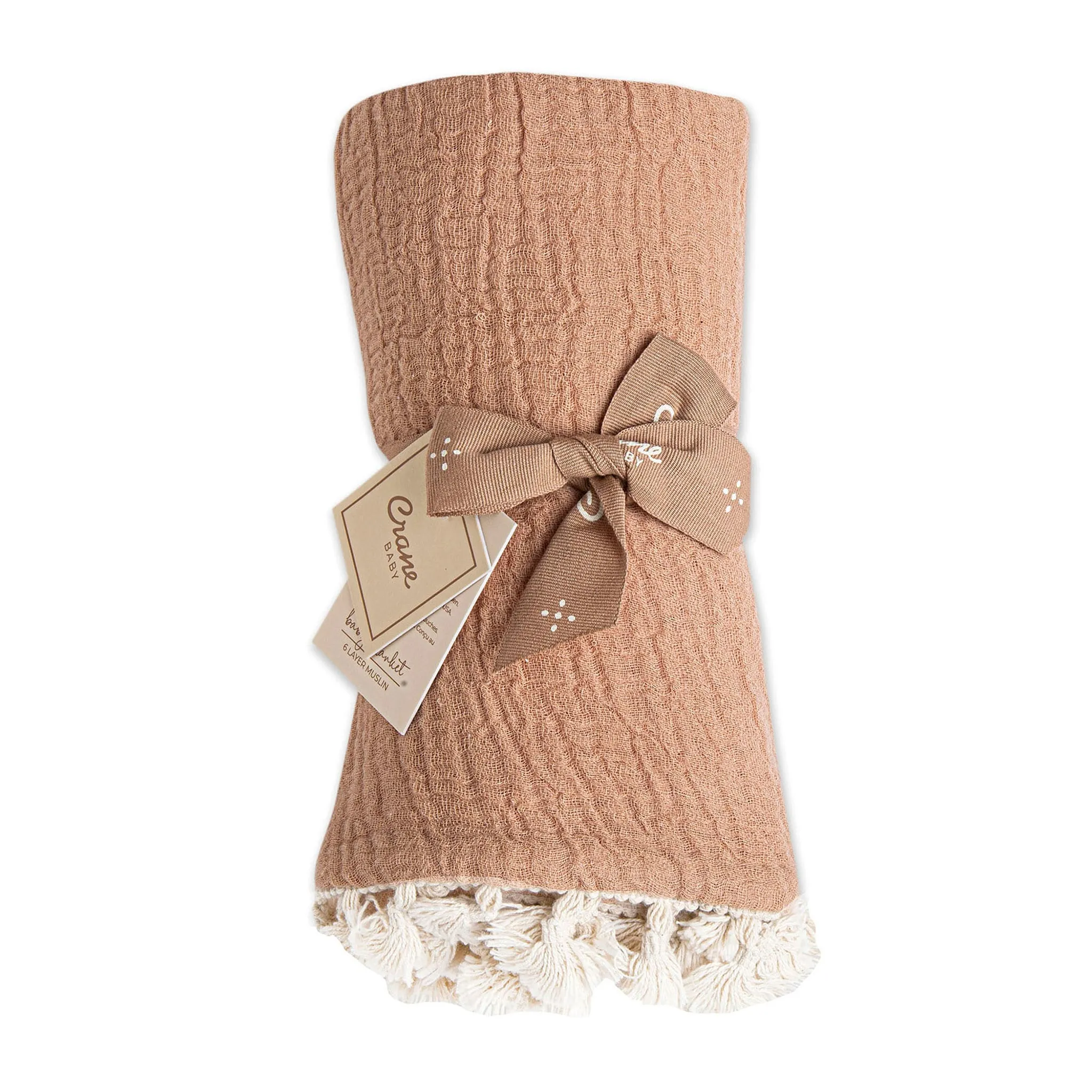 Crane Couverture Mousseline Rose