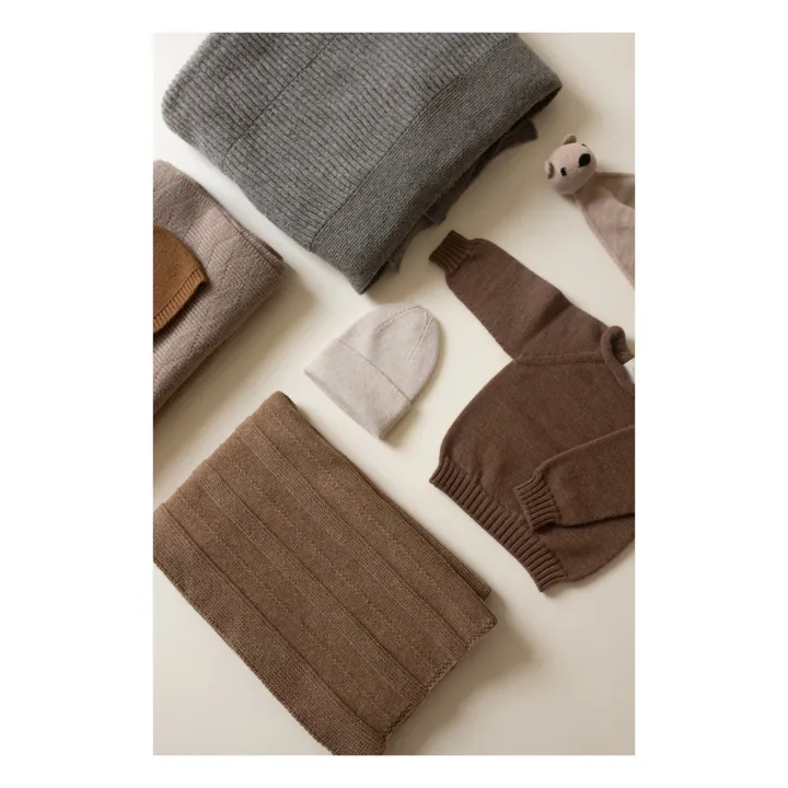 Hvid Couverture Holly Laine Mérinos | Chocolat