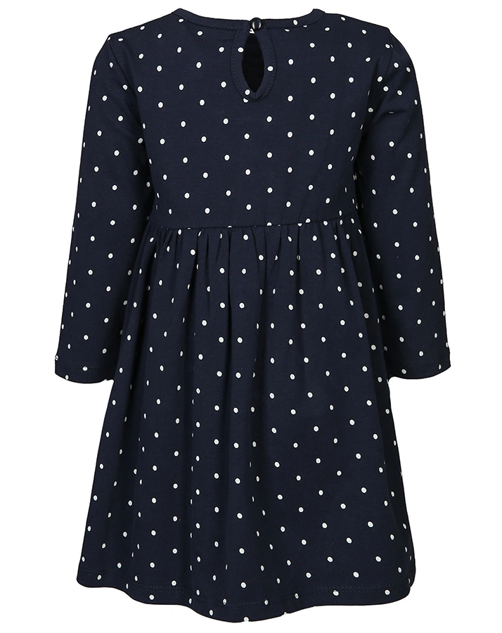 Jersey-Kleid SWEET LAMB gepunktet in navy