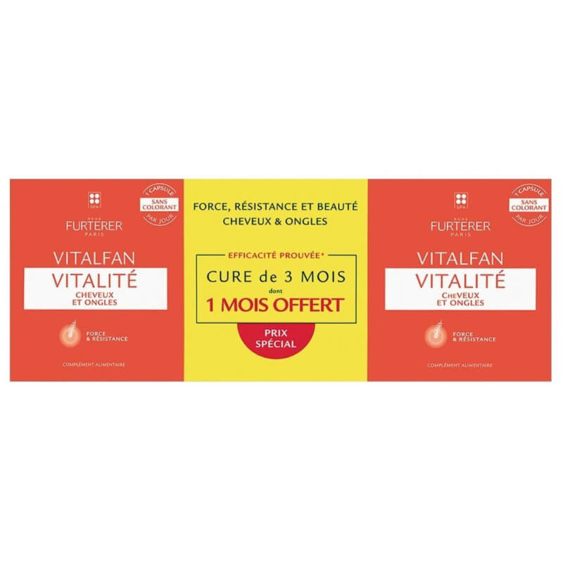 Compléments alimentaire cheveux et ongles 3 mois Vitalfan René Furterer