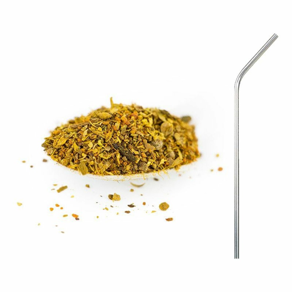 Tisane d'or bio curcuma-gingembre 20 sachets + 4 pailles en inox