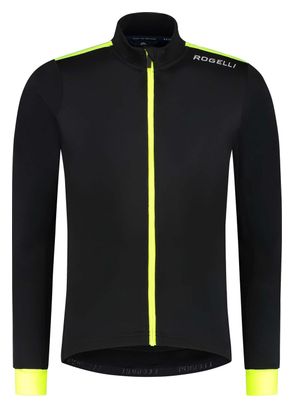 Maillot Manches Longues Velo Rogelli Core Homme Noir Jaune