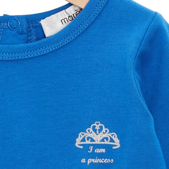 Pop mood Robe manches longues   bleue fleurie        de               Marèse
