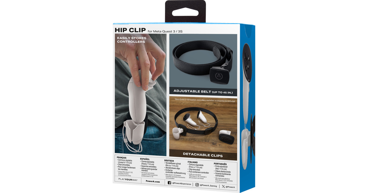 PowerAHip Clip for Meta Quest 3 / 3S bevestiging  (Wit/zwart)