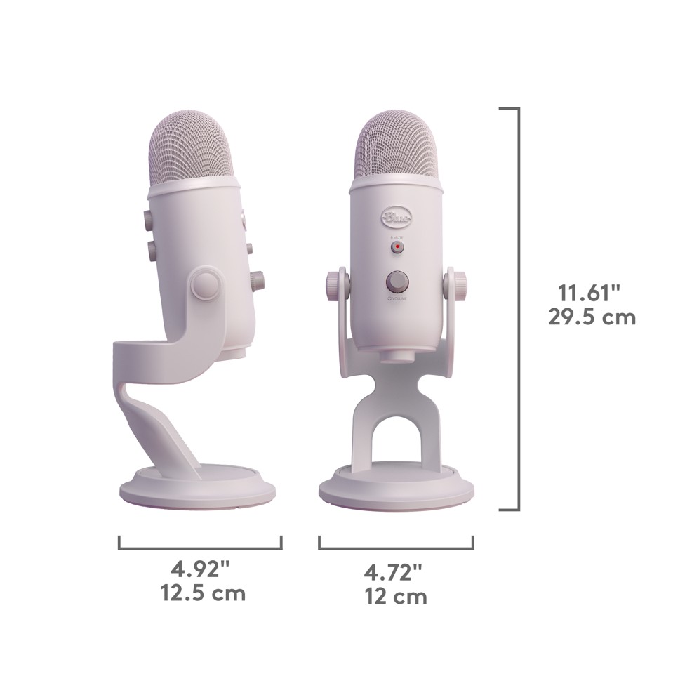 Blue - Mic Yeti Aurora Collection USB Mic White Mist