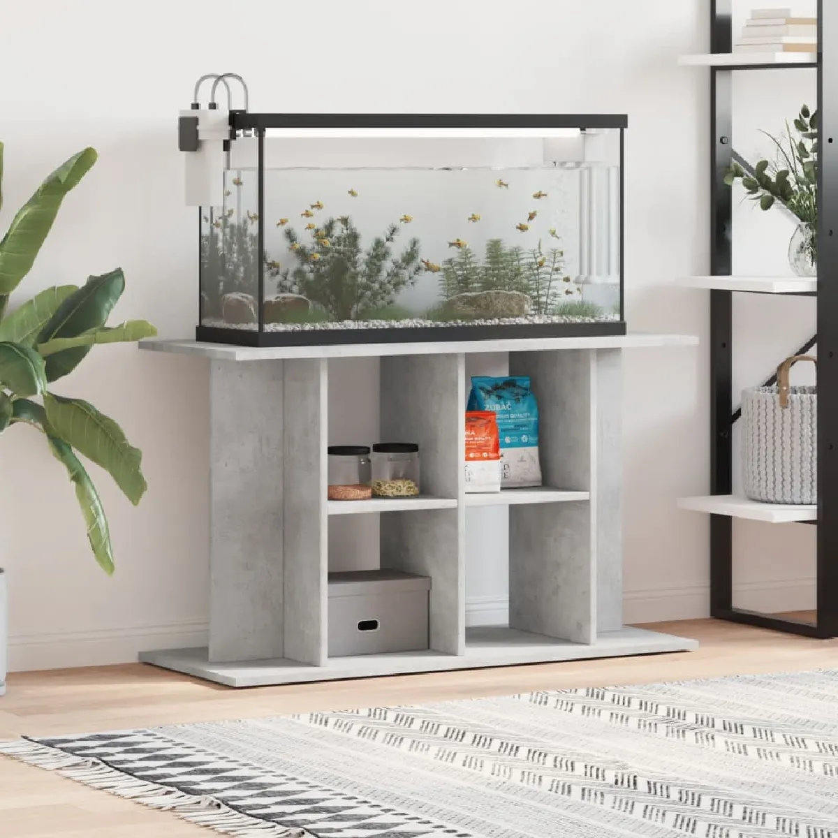 VIDAXL Support pour aquarium - Gris béton