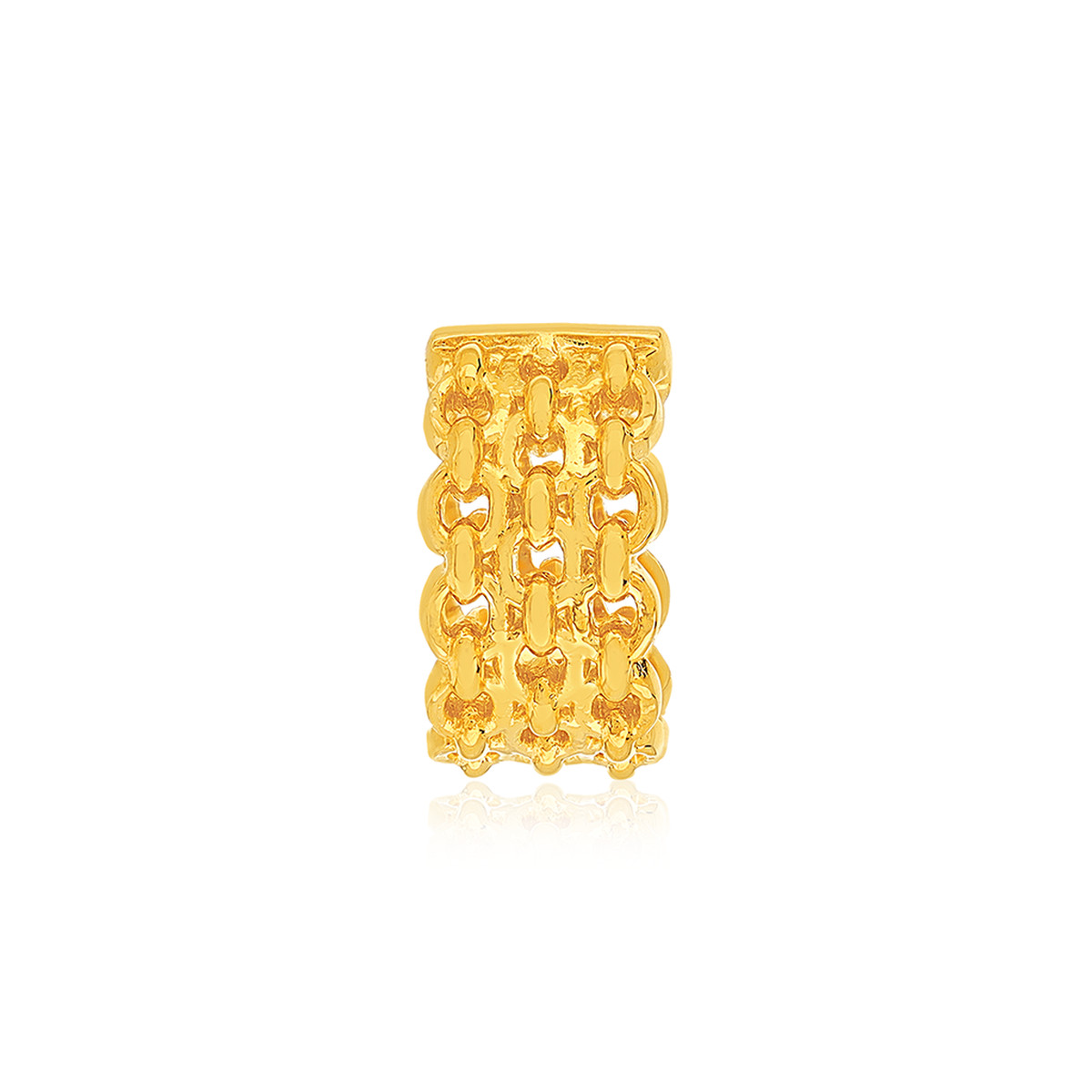 Clip d'oreille earcuff plaqué or jaune, style chainage vendu à l'unité.