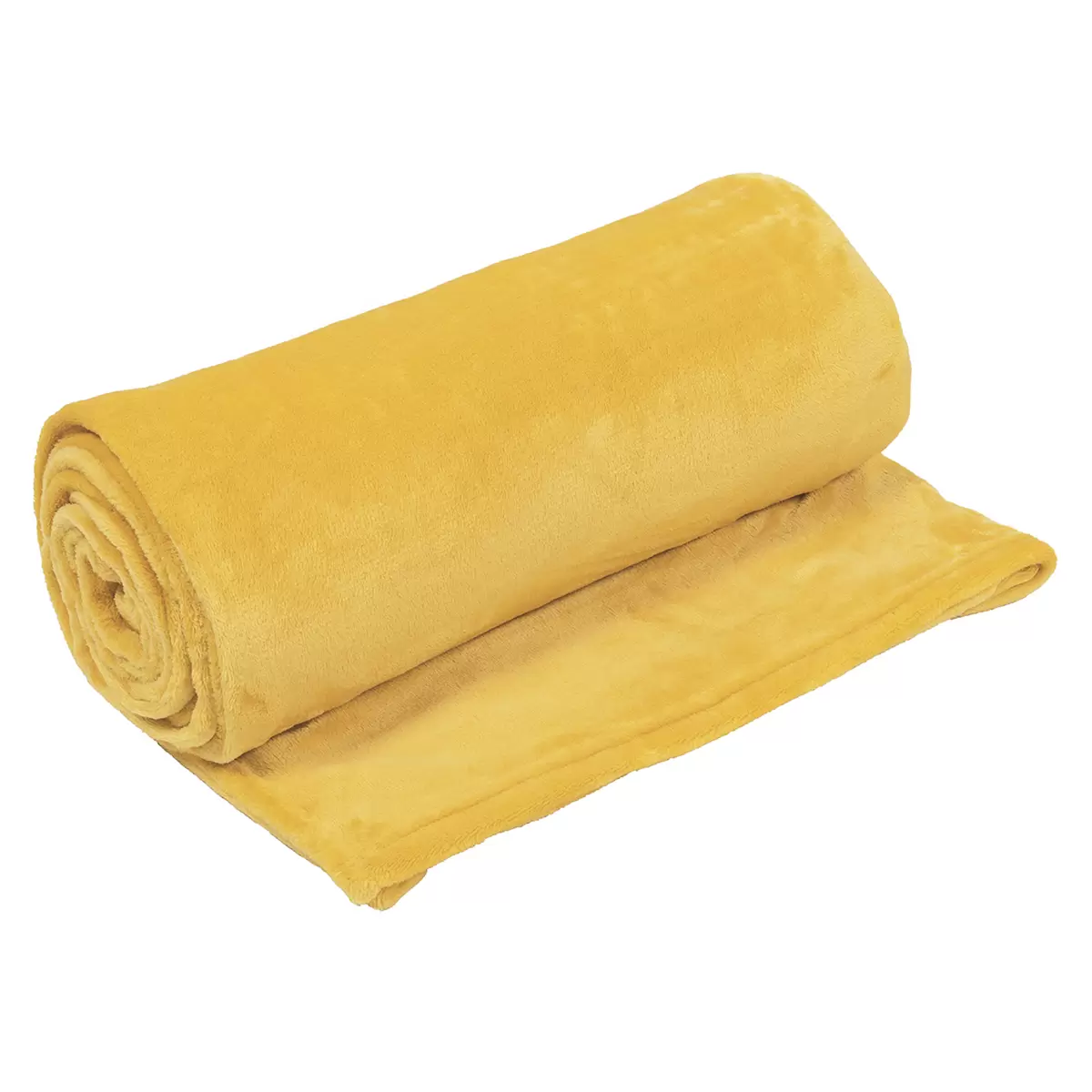 Decke uni Flanell XXL Dunkelgelb
