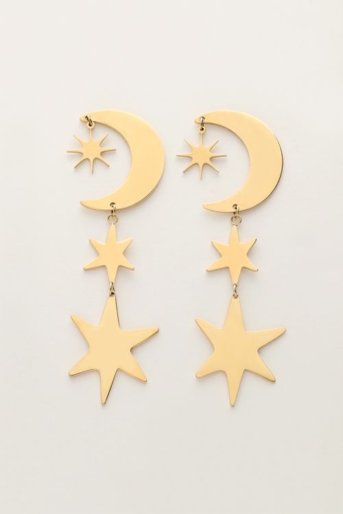 Starry oorhangers met maan & sterren