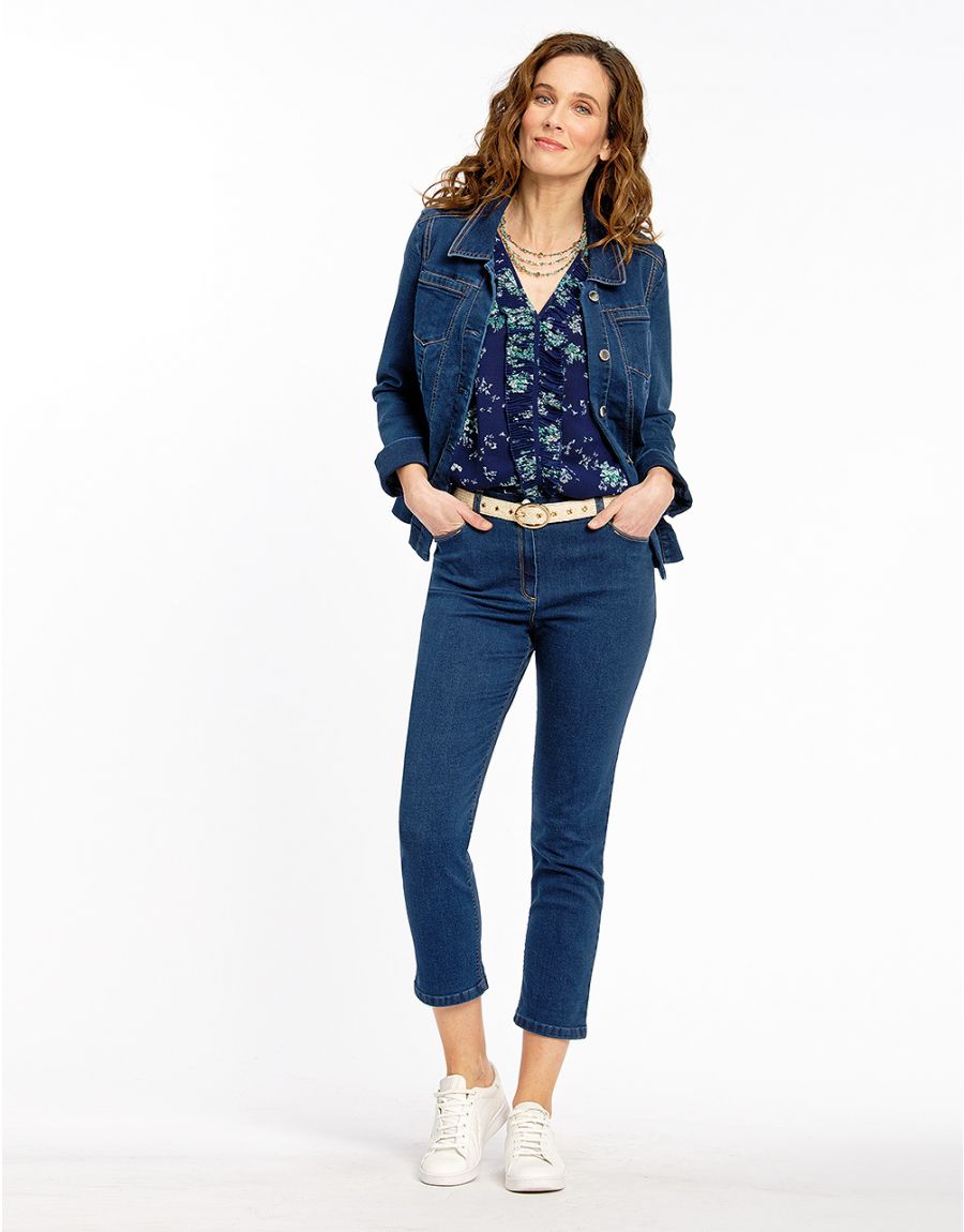 Pantacourt jean stretch