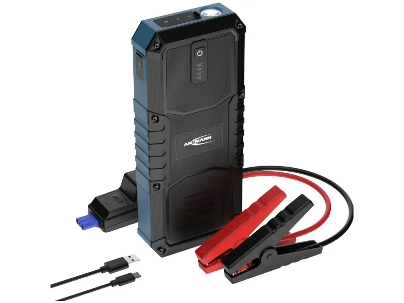 Ansmann Jump Starter 16.0, 2500 A, Sort, Blå, 2500 A, Lithium polymer (LiPo), 4 At, 59,2 Wh