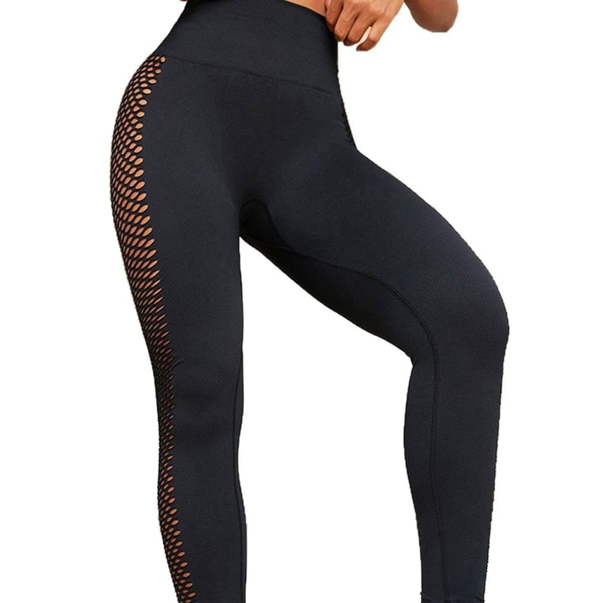Serendo - Geperforeerde effen legging
