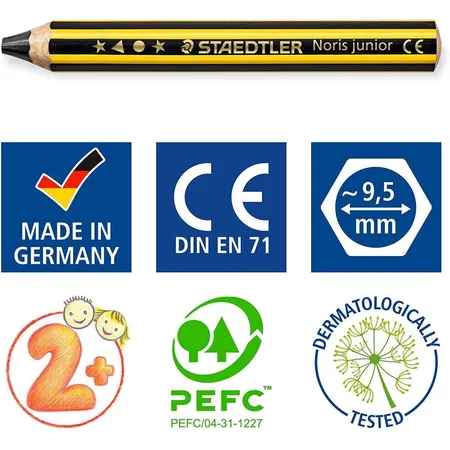 STAEDTLER® Noris® junior 141 Kinderbleistift, Härtegrad 2B