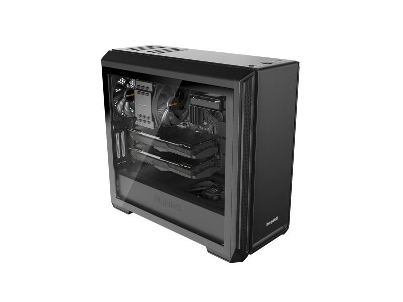 be quiet! PC-Gehäuse Silent Base 601 Schwarz Fenster Geräuschunterdrückendes Gehäuse mit Seitenfenster