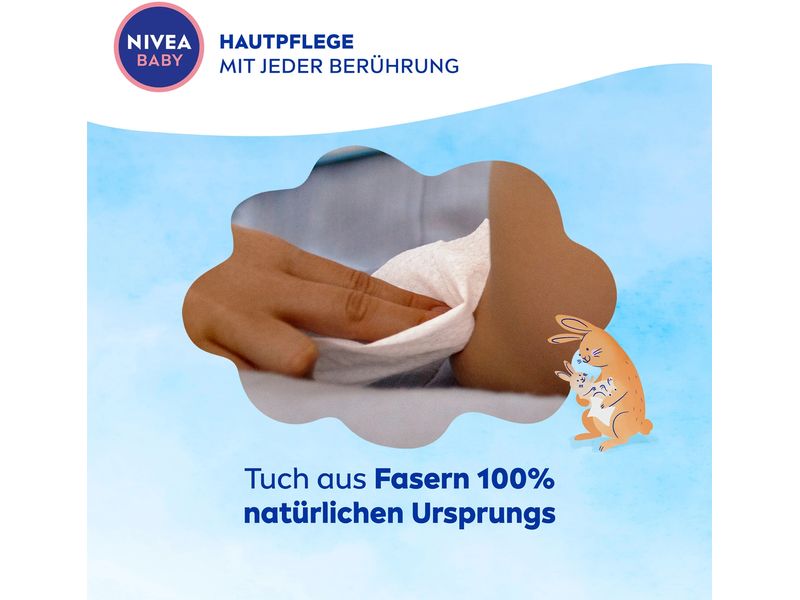NIVEA BABY Feuchttücher Soft & Cream Trio 3 x 57 Stk. Feuchttücher reinigen sanft und sind besonders pflegend für die zarte Babyhaut
