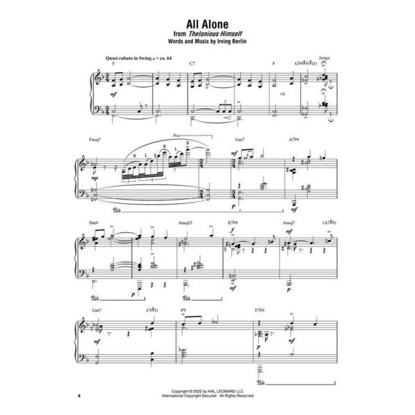 Hal Leonard Thelonious Monk Omnibook Piano