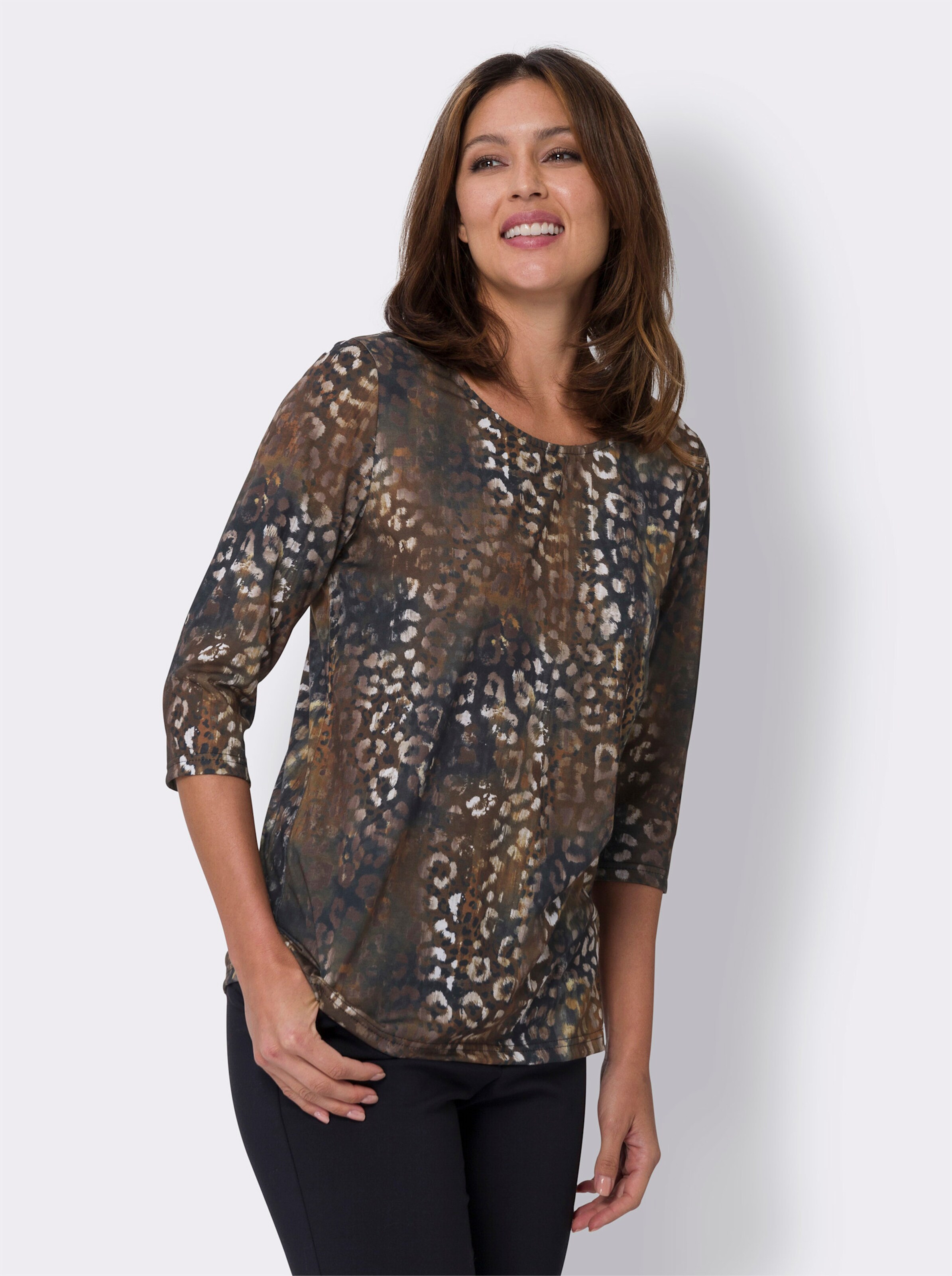 Longshirt im Animal-Print
