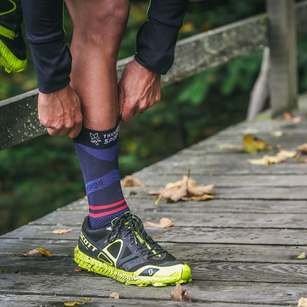 Chaussette compression THUASNE MID UP ACTIV RUNTRAIL L NOIR
