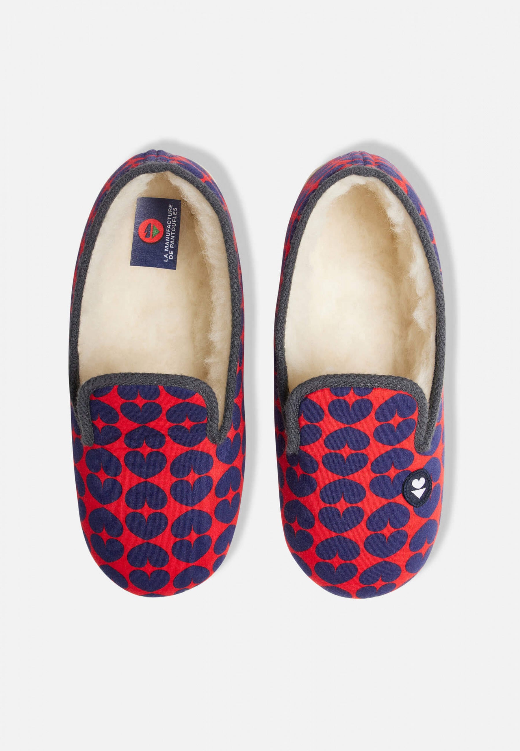Chaussons d'intérieur en laine-Pantoufles Love