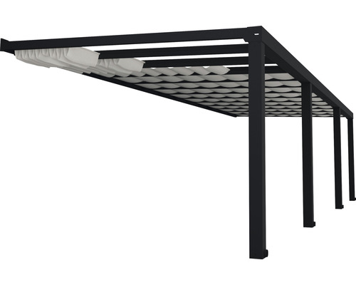 Palram-Canopia kabelspanzonnescherm - schaduwset voor terrasoverkapping Stockholm 950x340 cm (13 stuks 64,5x340 cm) wit