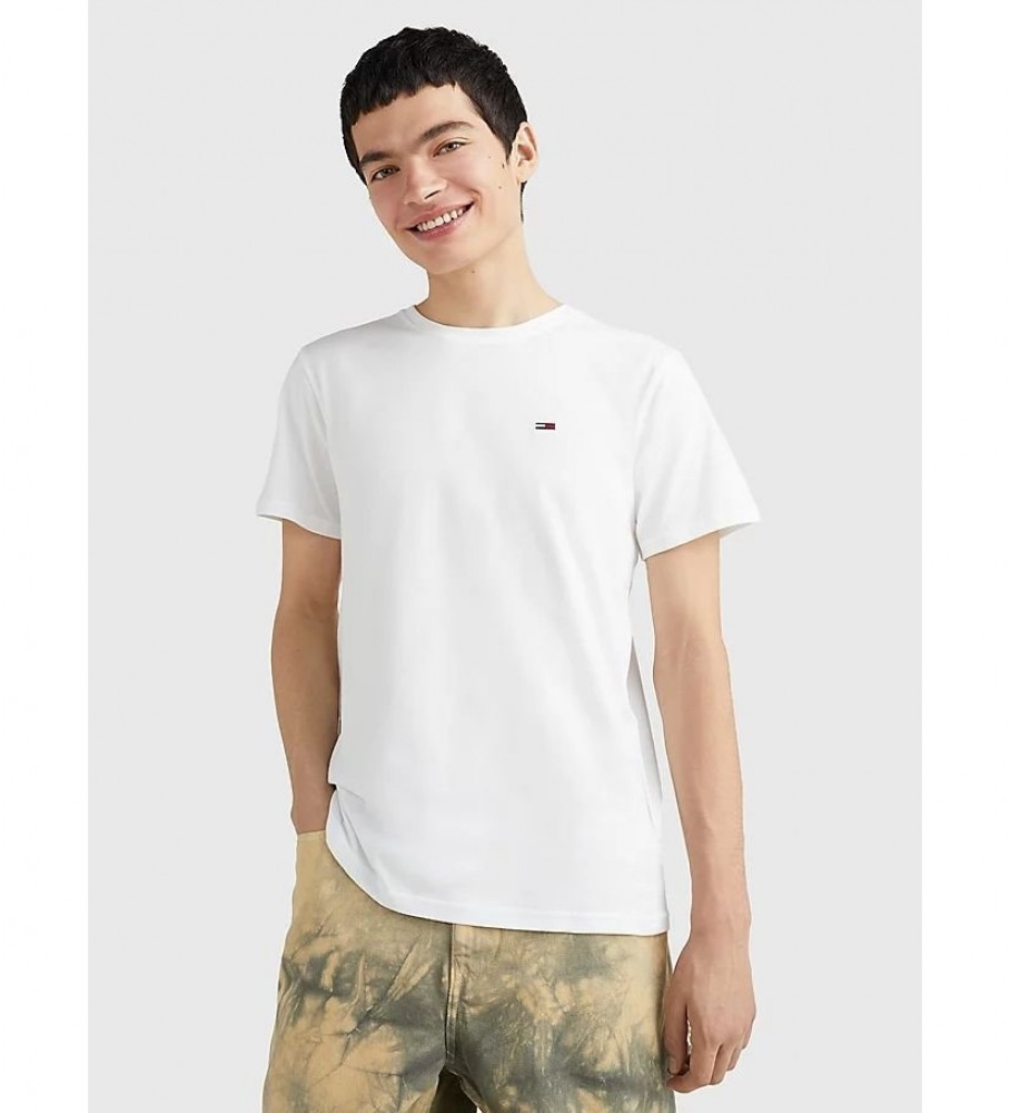 Conjunto de 2 camisetas Tommy Jeans Slim Fit, branca e preta.