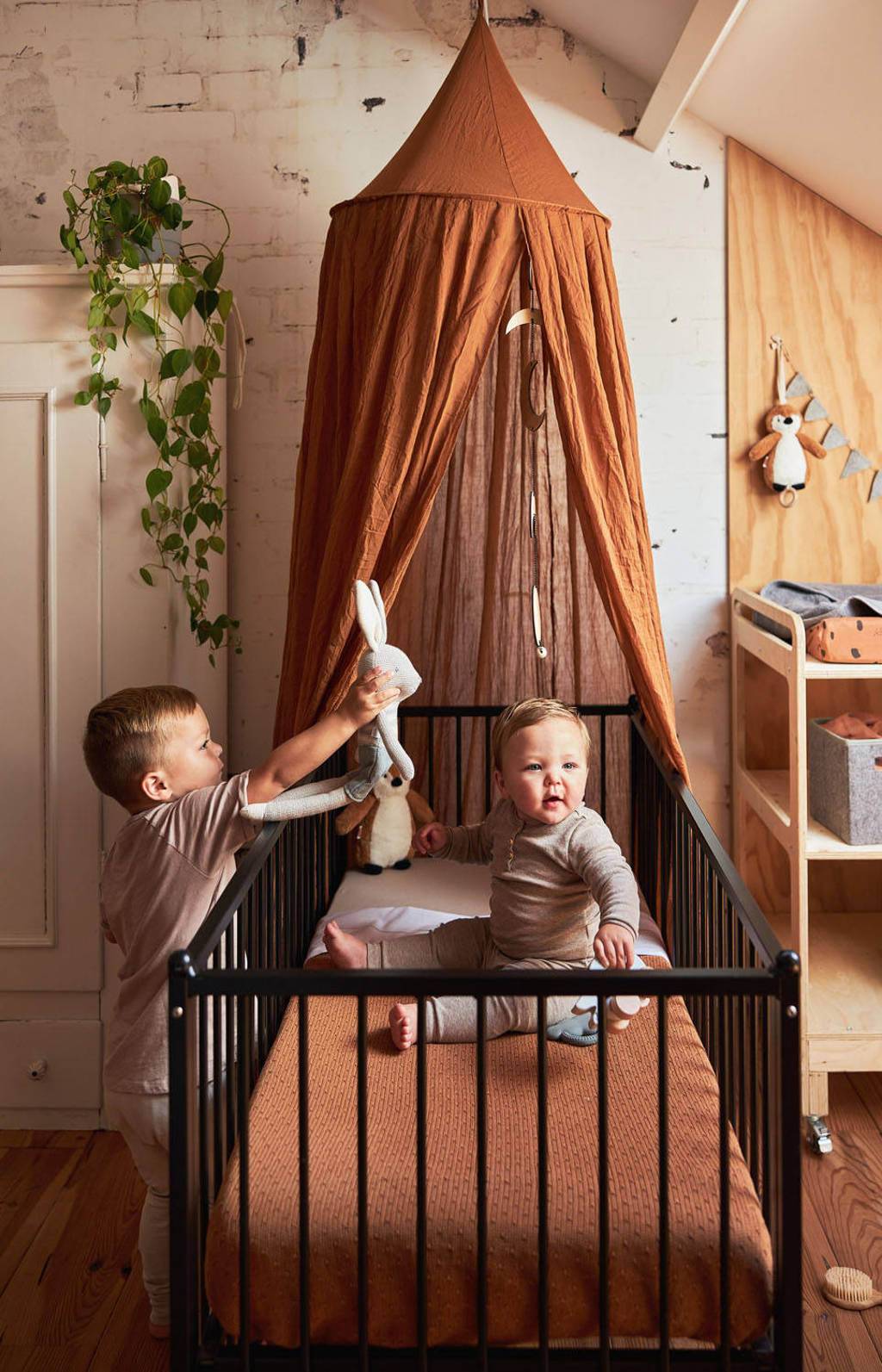 Topjersey baby ledikant hoeslaken 60x120cm nougat