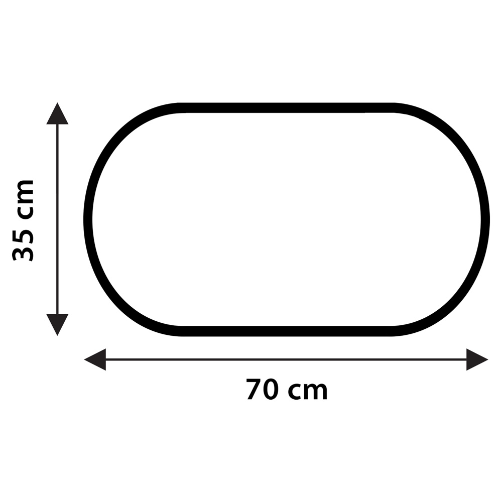 Differnz Lapis bad inlegmat 70x35cm grijs