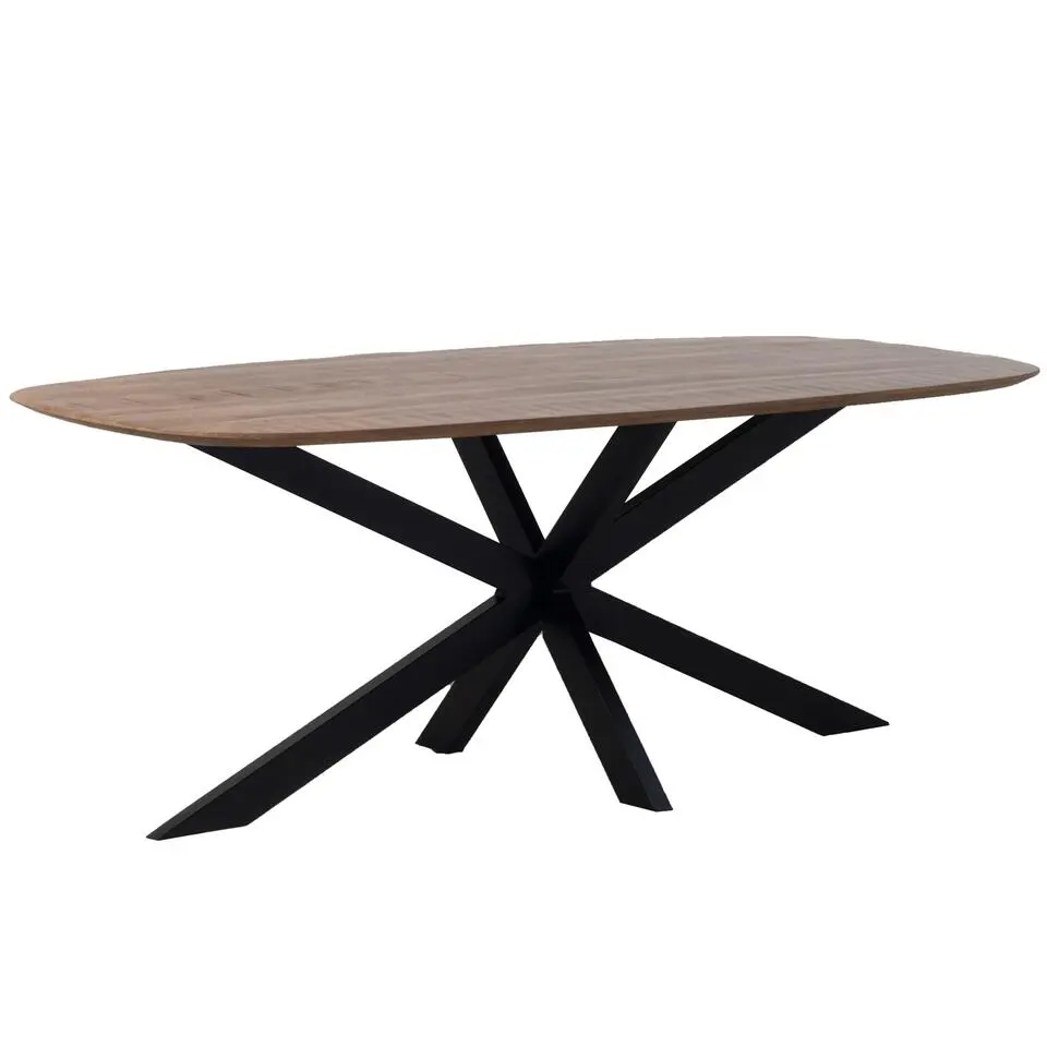 Eettafel Deens Ovaal - Bruin Hout - 240cm - Tafel Jordan