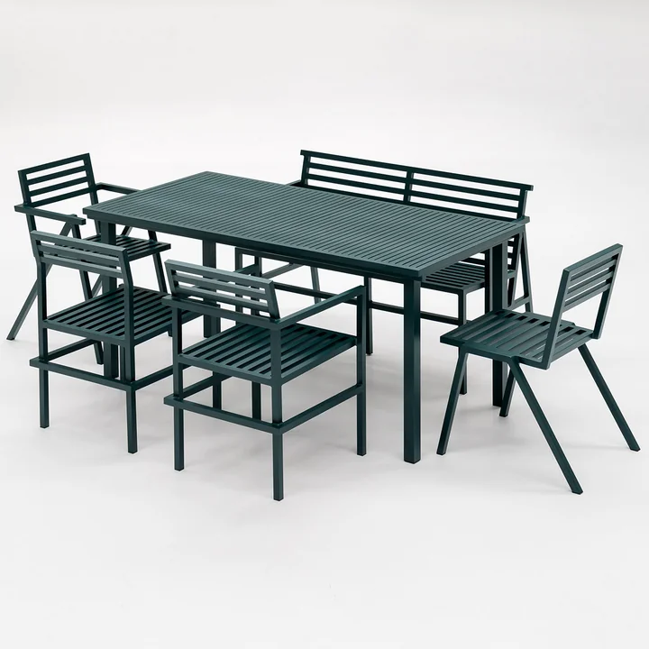 NINE - 19 Outdoors Dining Tisch, rechteckig, 167 x 80 cm, grau