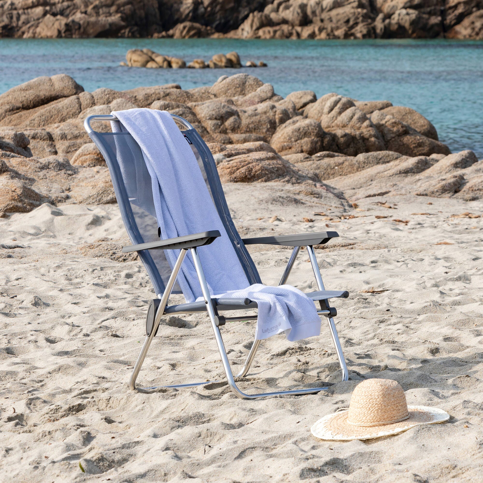 Ultraleichter Klappstuhl Alu Low Batyline® Iso Blau Ocean