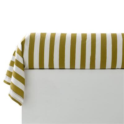 Linge de lit percale motif tulipes et rayures - BECQUET CRÉATION