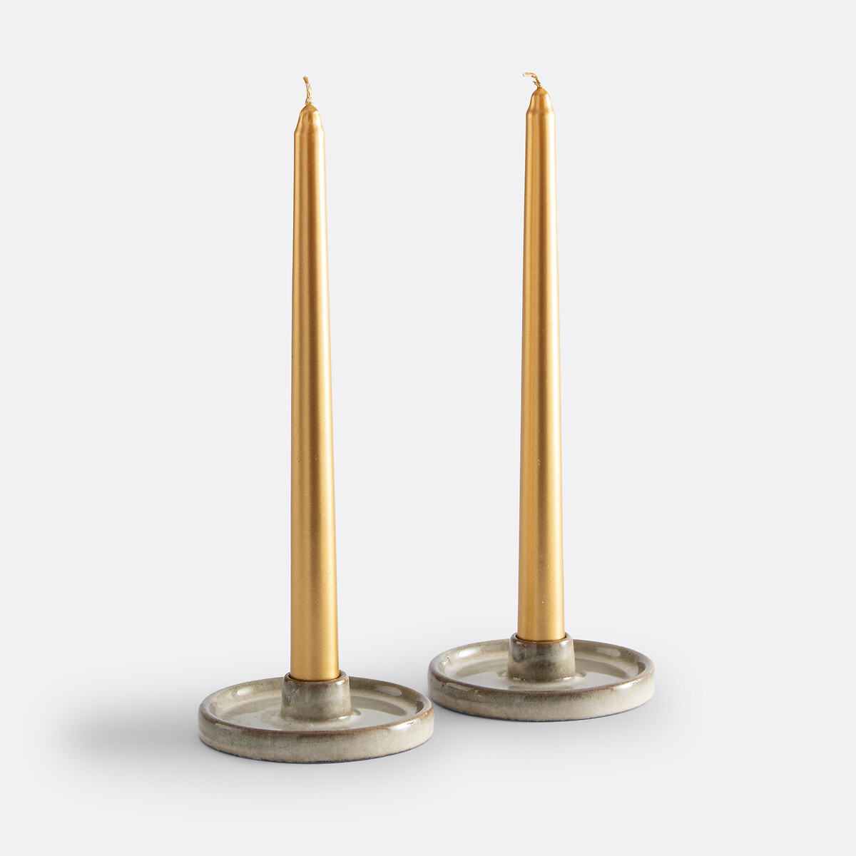 LA REDOUTE INTERIEURS<br>Conjunto de 2 velas lisas Alt.25 cm, Caspar