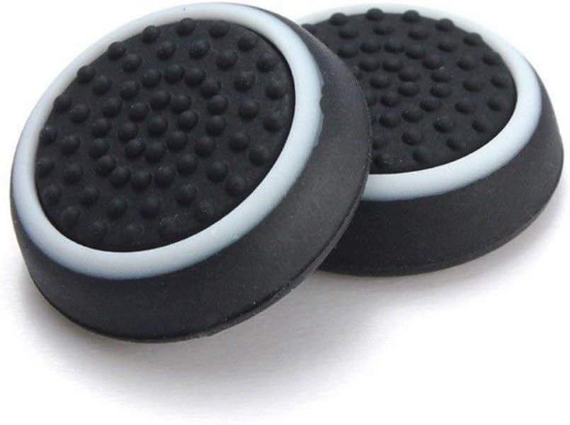 (4er Set) Asus ROG Ally Joystick Thumbstick Anti-Rutsch Silikon Grip Kappen - Schwarz / Weiss