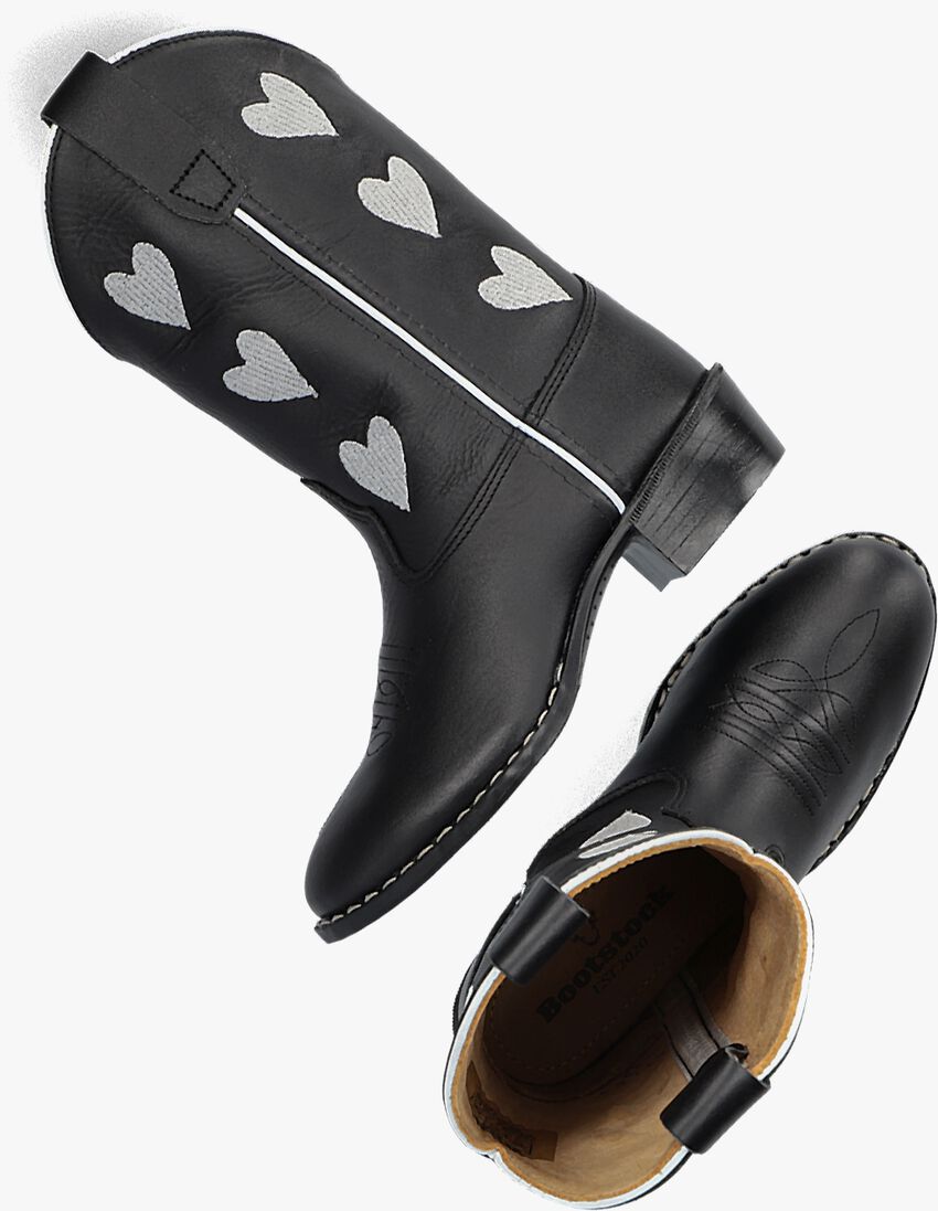 BOOTSTOCK zwarte bootstock cowboylaarzen hearts