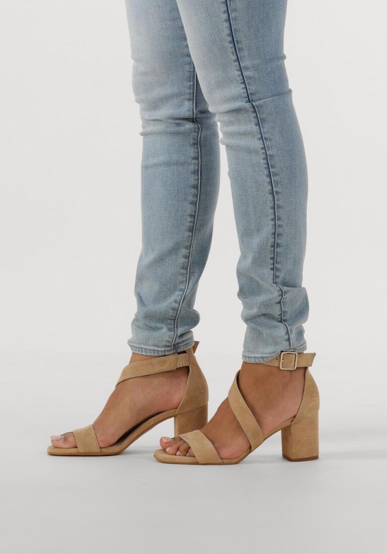 beige notre-v sandalen met hak 16036