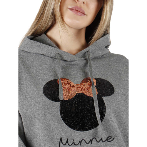 Admas - Pijama de interior pantalón top con capucha Minnie Sequins Gris