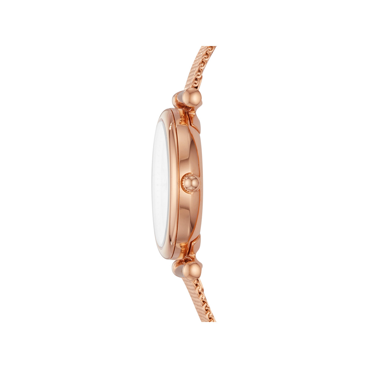 Montre Fossil femme acier doré rose milanais